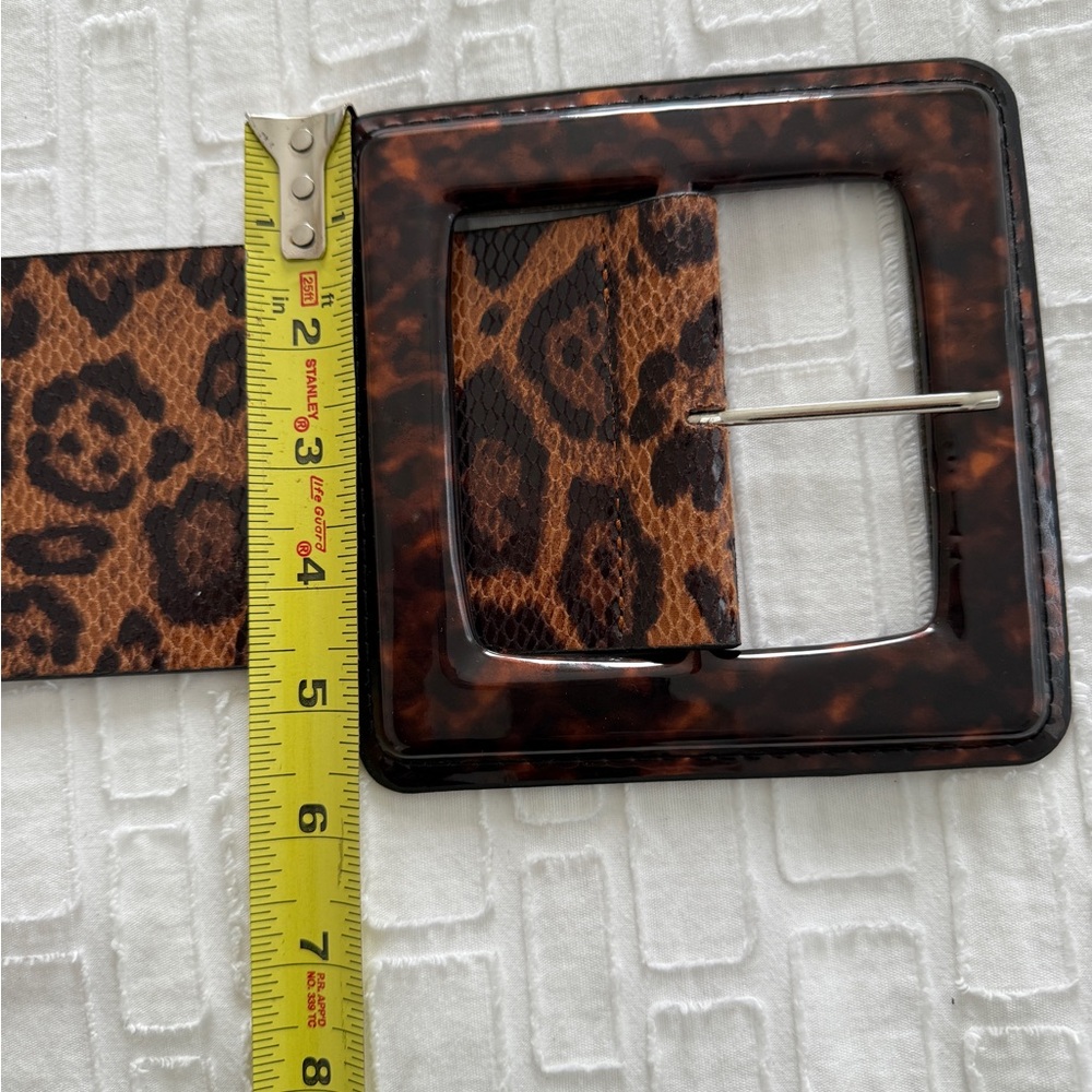 Waist Snatching Wide Leopard Print Belt - Picture 7 of 7